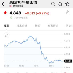 突发大跳水！10年期美债收益率升破5%后回落