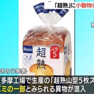 日本一品牌切片面包中被曝混入异物，疑似老鼠