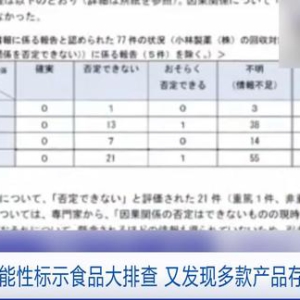 日本功能性标示食品又现21份健康受损报告！涉及16款产品→ ...