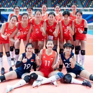 亚洲东区女排锦标赛中国3-0胜日本 匡琦带队夺魁