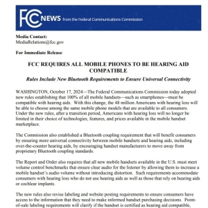 美国联邦通信委员会拟制定新规，要求所有手机兼容“助听器”类设备 ...