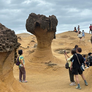 台湾野柳：怪石嶙峋引游人