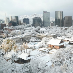 韩国首尔遇百年来11月最大降雪  全国数百航班受影响