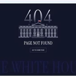 特朗普就任数小时后，白宫这个网页“404”了