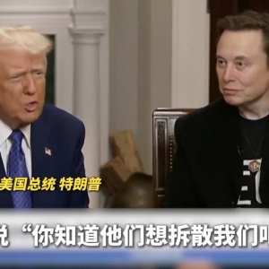 特朗普：有人想拆散我和马斯克